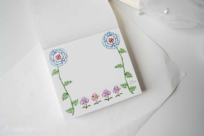 Cozyca x Aiko Fukawa Block Memo Pad - Flower Gate