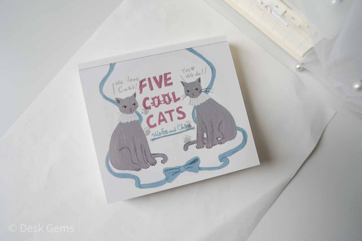 Cozyca x Violet Block Memo Pad - Five Cool Cats 