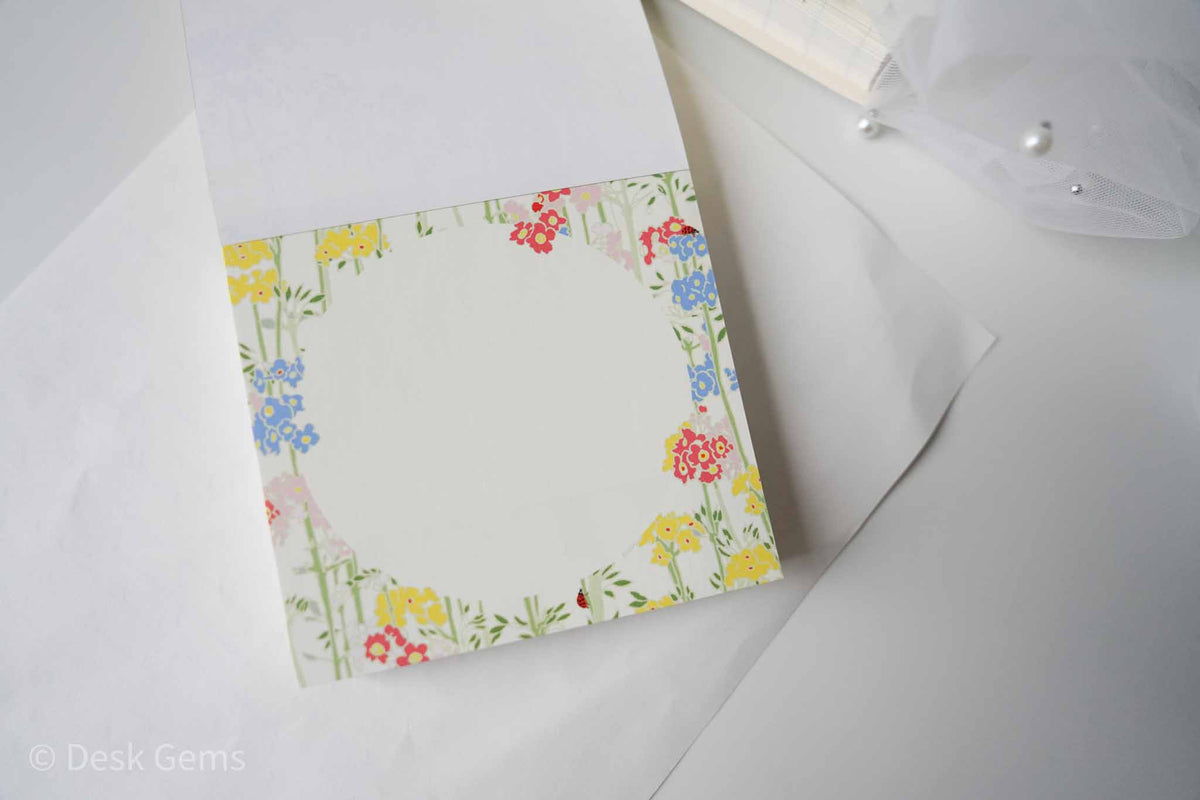 Cozyca x Emily Burningham Block Memo Pad - Primulas
