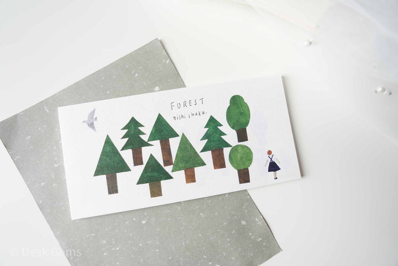 Cozyca x Nishi Shuku Letter Pad - Forest 