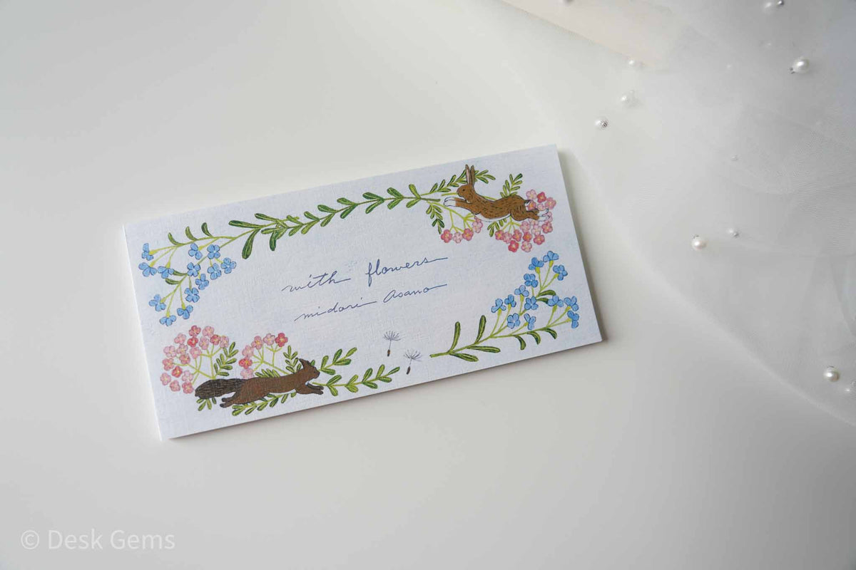 Cozyca x Midori Asano Letter Pad - With Flowers