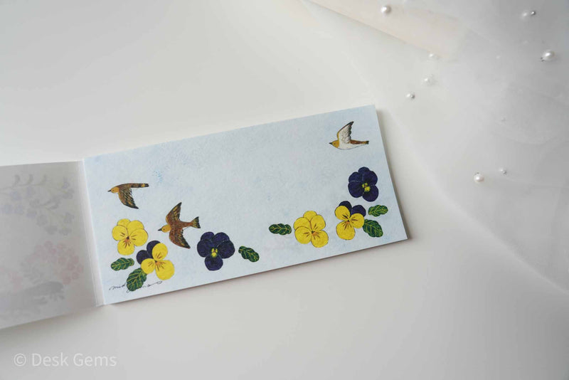 Cozyca x Midori Asano Letter Pad - With Flowers