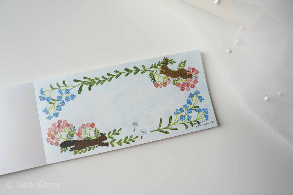 Cozyca x Midori Asano Letter Pad - With Flowers