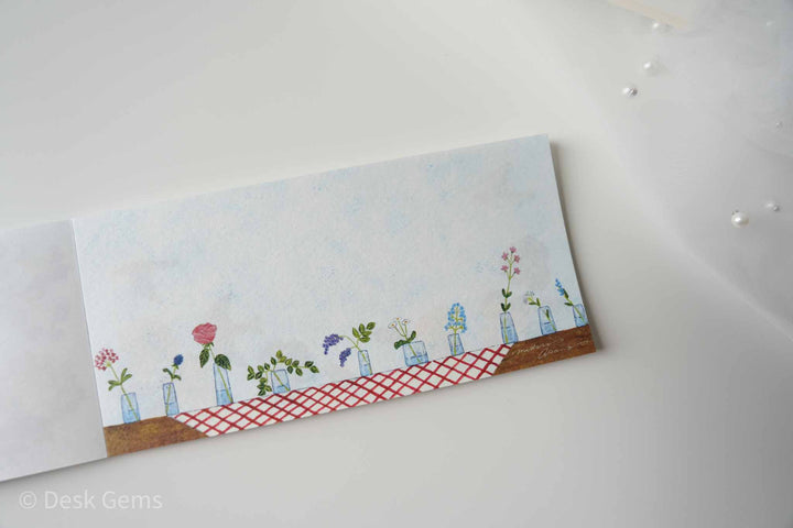 Cozyca x Midori Asano Letter Pad - With Flowers