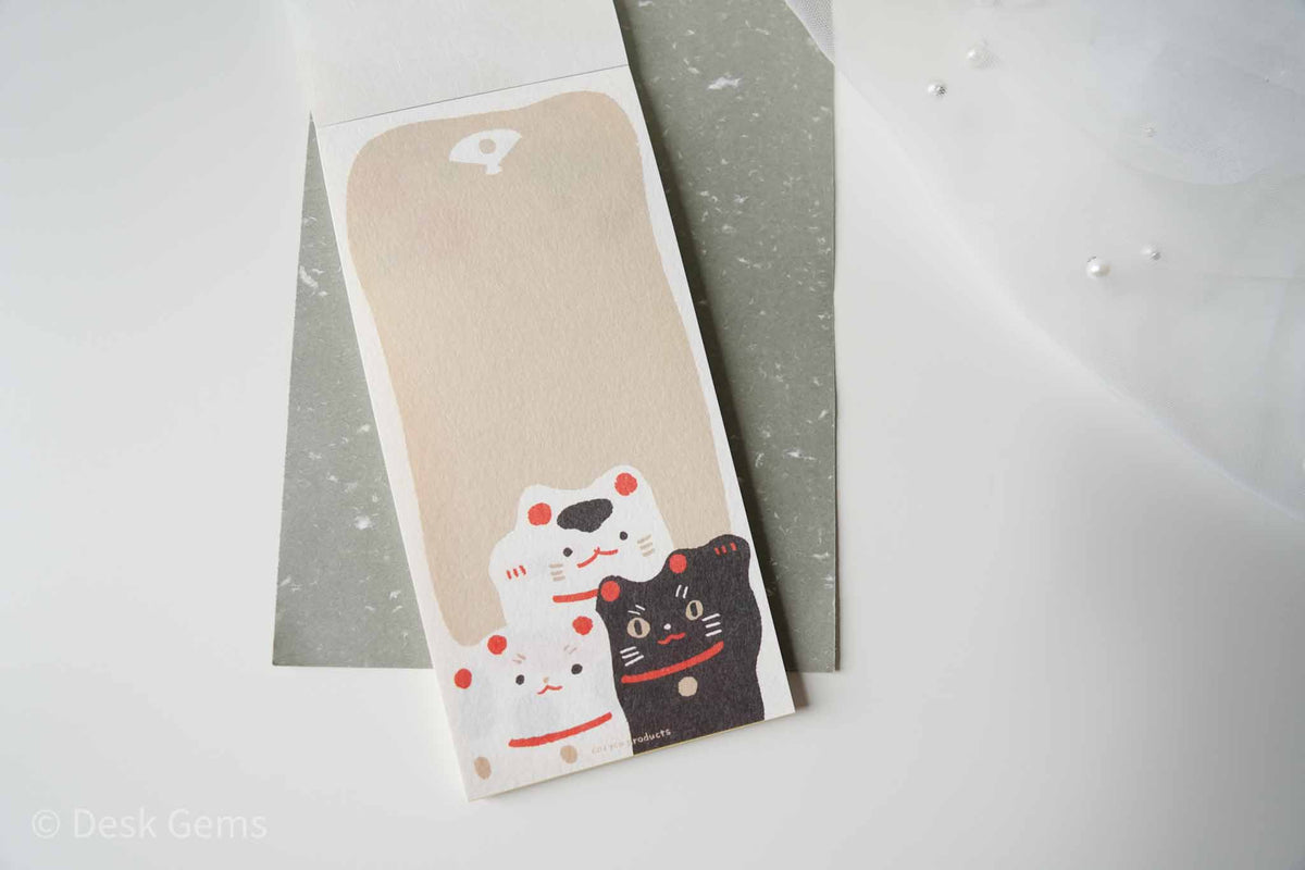 Cozyca X Masao Takahata Letter Pad - Beckoning Cat