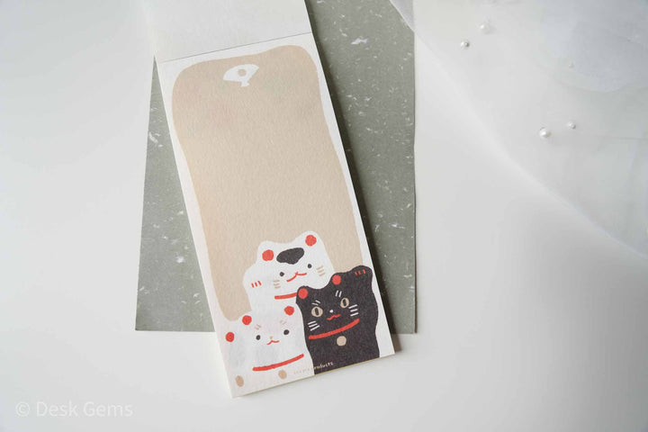 Cozyca X Masao Takahata Letter Pad - Beckoning Cat