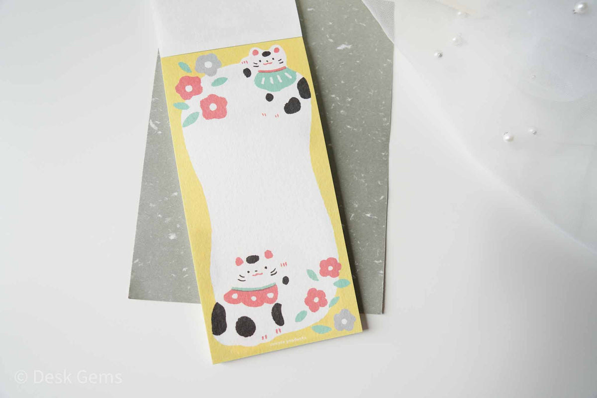 Cozyca X Masao Takahata Letter Pad - Beckoning Cat
