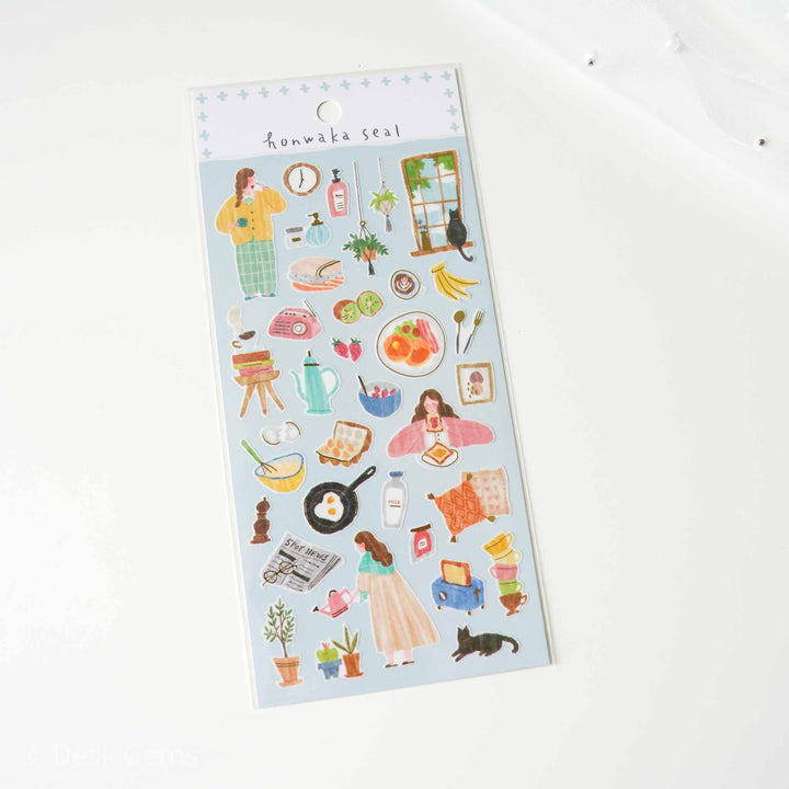 Mind Wave Honwaka Seal Stickers - Waking up Early