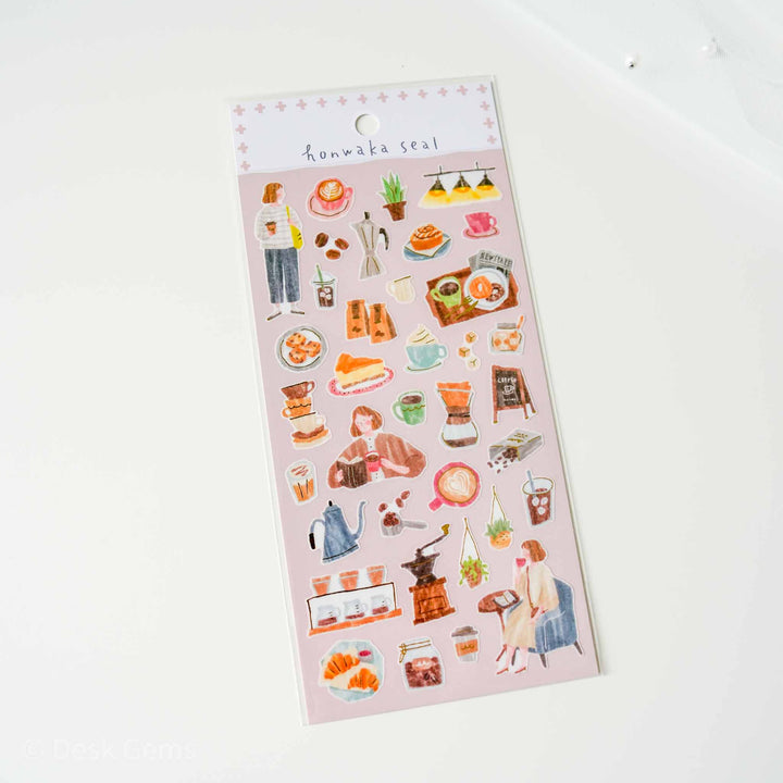 Mind Wave Honwaka Seal Stickers - Cafe