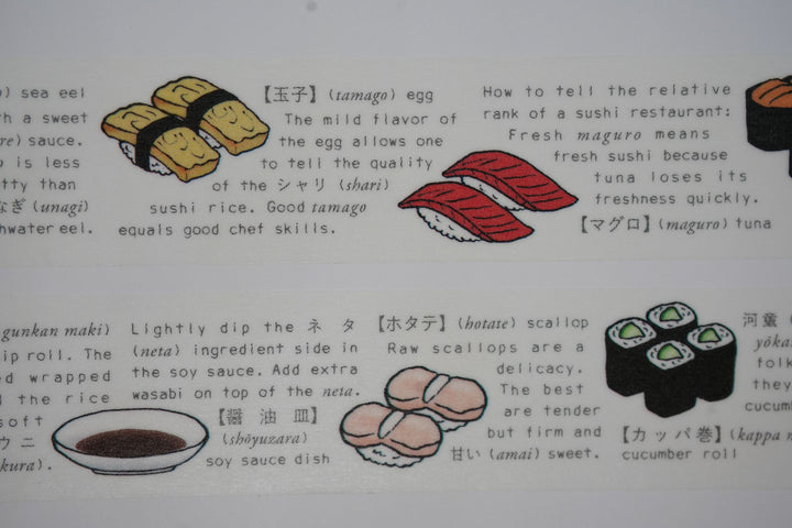 Round Top Sushi Washi Tape