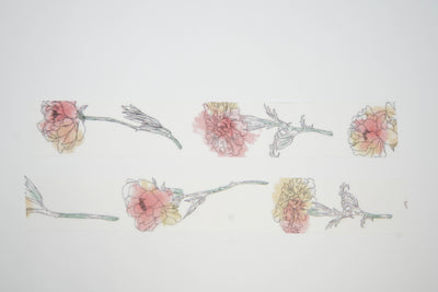 Round Top Mirikulo:rer Pink Flower Washi Tape