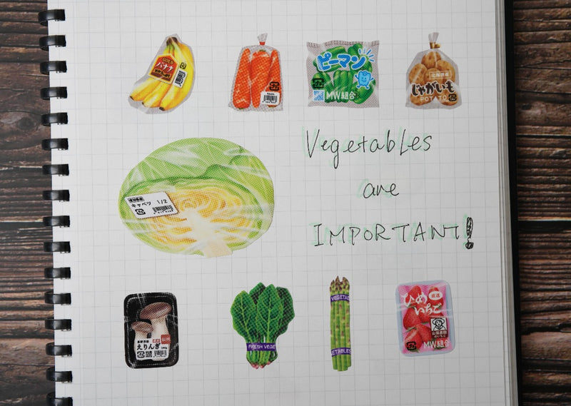 Mind Wave Supermarket Series Stickers - Vegetables (Spread)