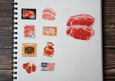 Mind Wave Supermarket Series Stickers - Meat (Spread)