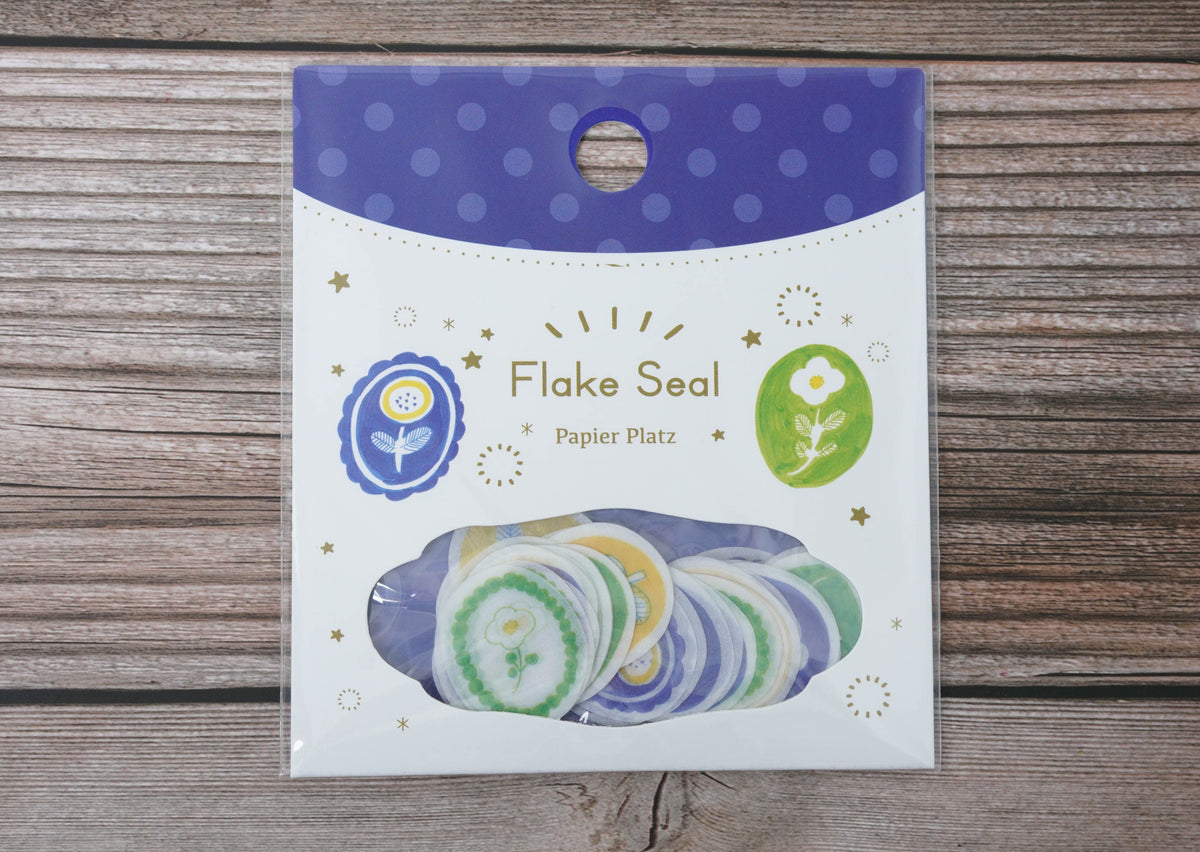 Papier Platz Kurogoma Flake Seal - Flowers