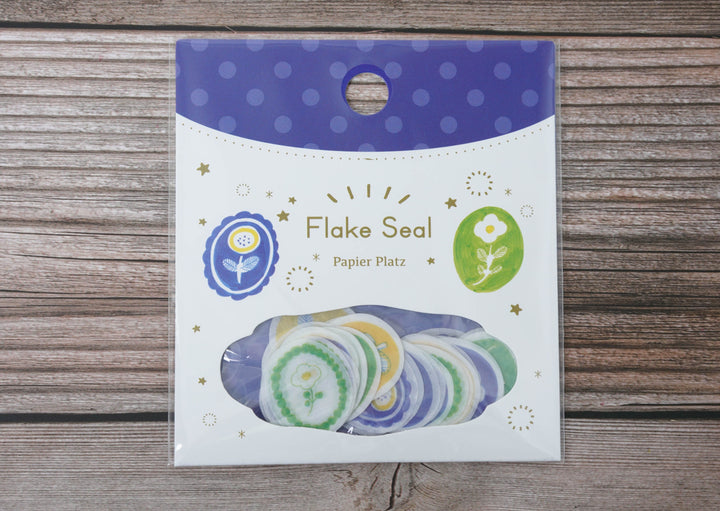 Papier Platz Kurogoma Flake Seal - Flowers