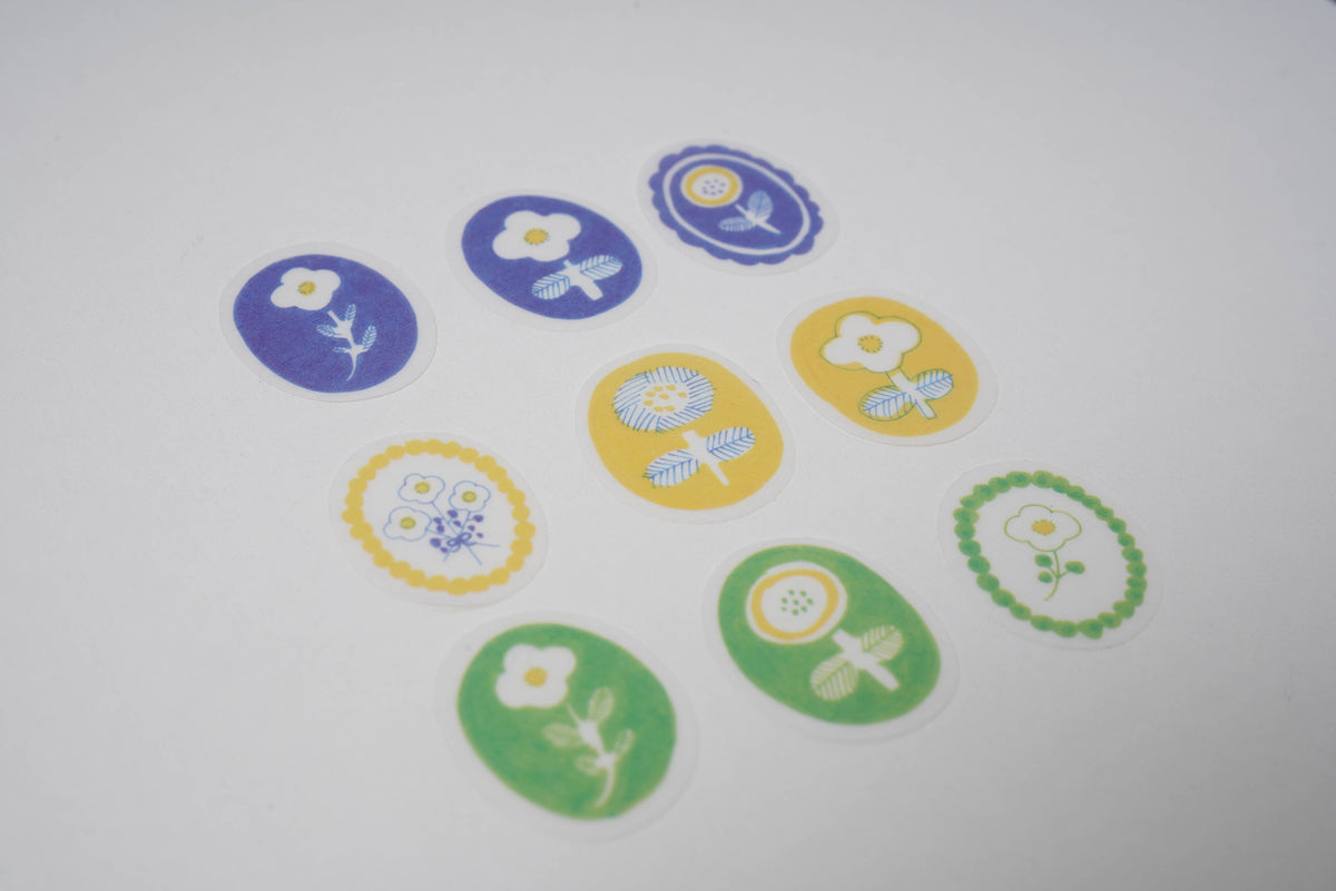 Papier Platz Kurogoma Flake Seal - Flowers