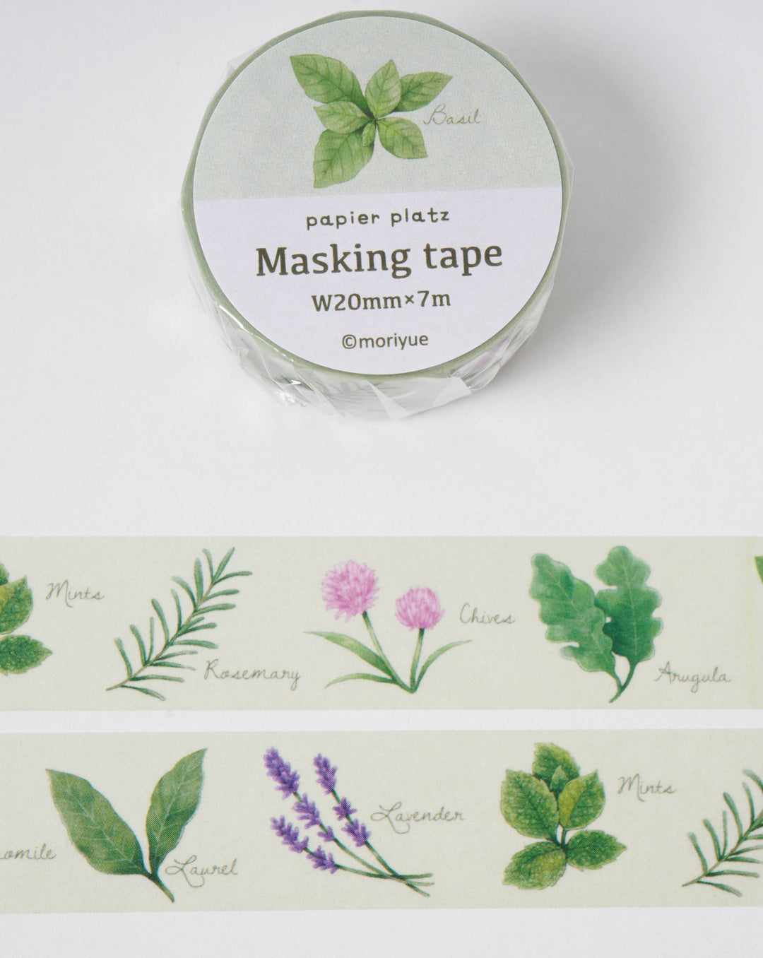 Papier Platz Moriyue Washi Tape - Herbs and Flowers