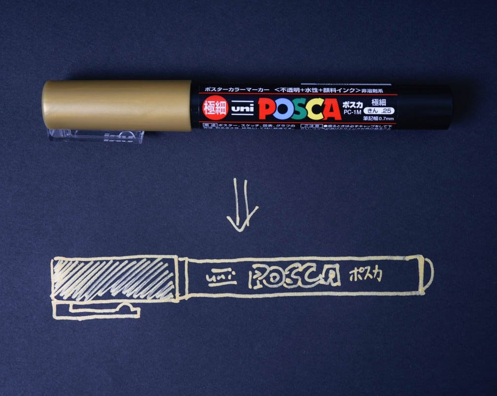 Uni Posca Paint Marker Extra Fine - Gold