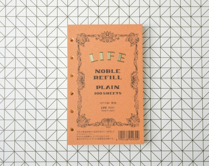 Life Noble Planner Refill Blank - Pocket Size inserts for 6-hole planners