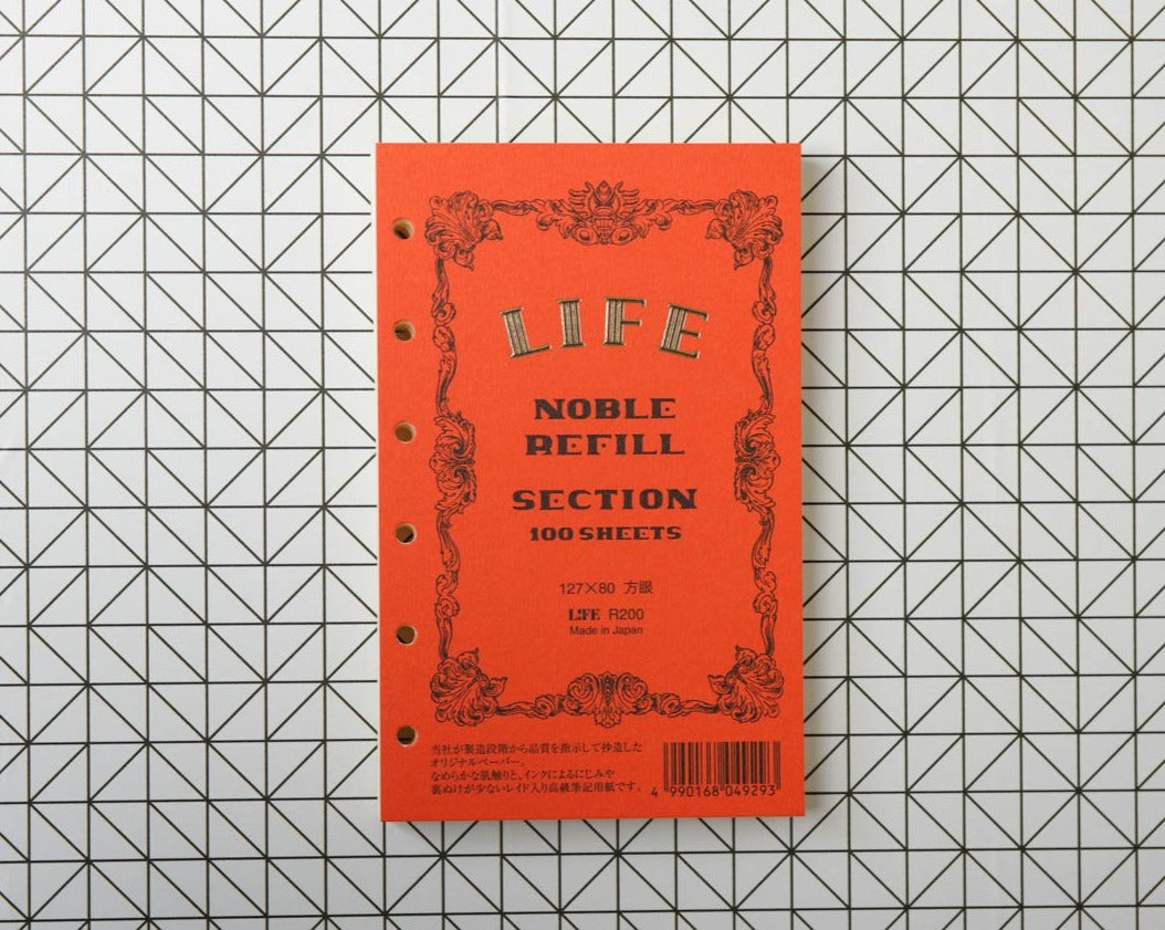 Life Noble Planner Refill Blank - Pocket Size inserts for 6-hole planners