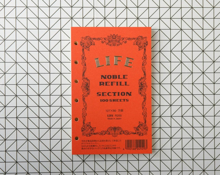 Life Noble Planner Refill Blank - Pocket Size inserts for 6-hole planners