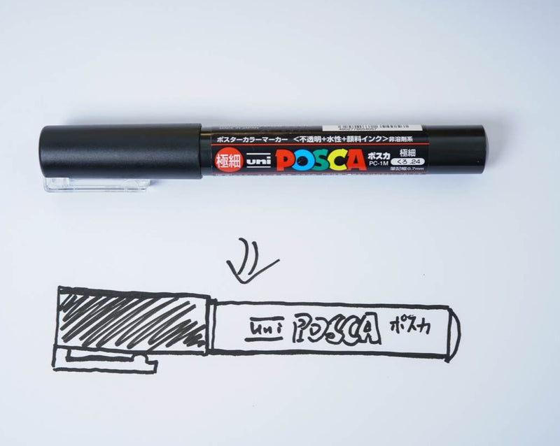 Uni Posca Paint Marker Extra Fine - Black – Desk Gems