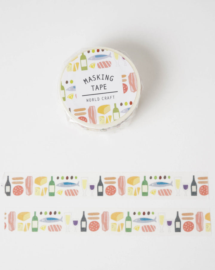 World Craft Masking Tape - Wine and Cheese