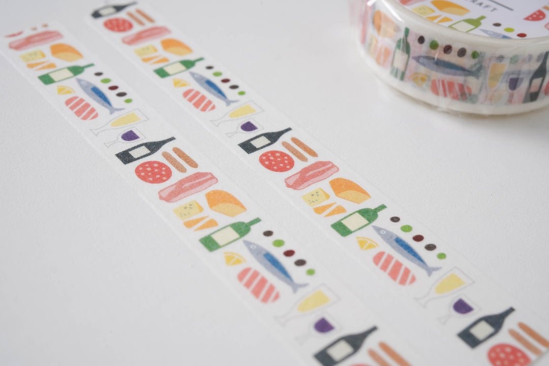 World Craft Masking Tape - Wine and Cheese