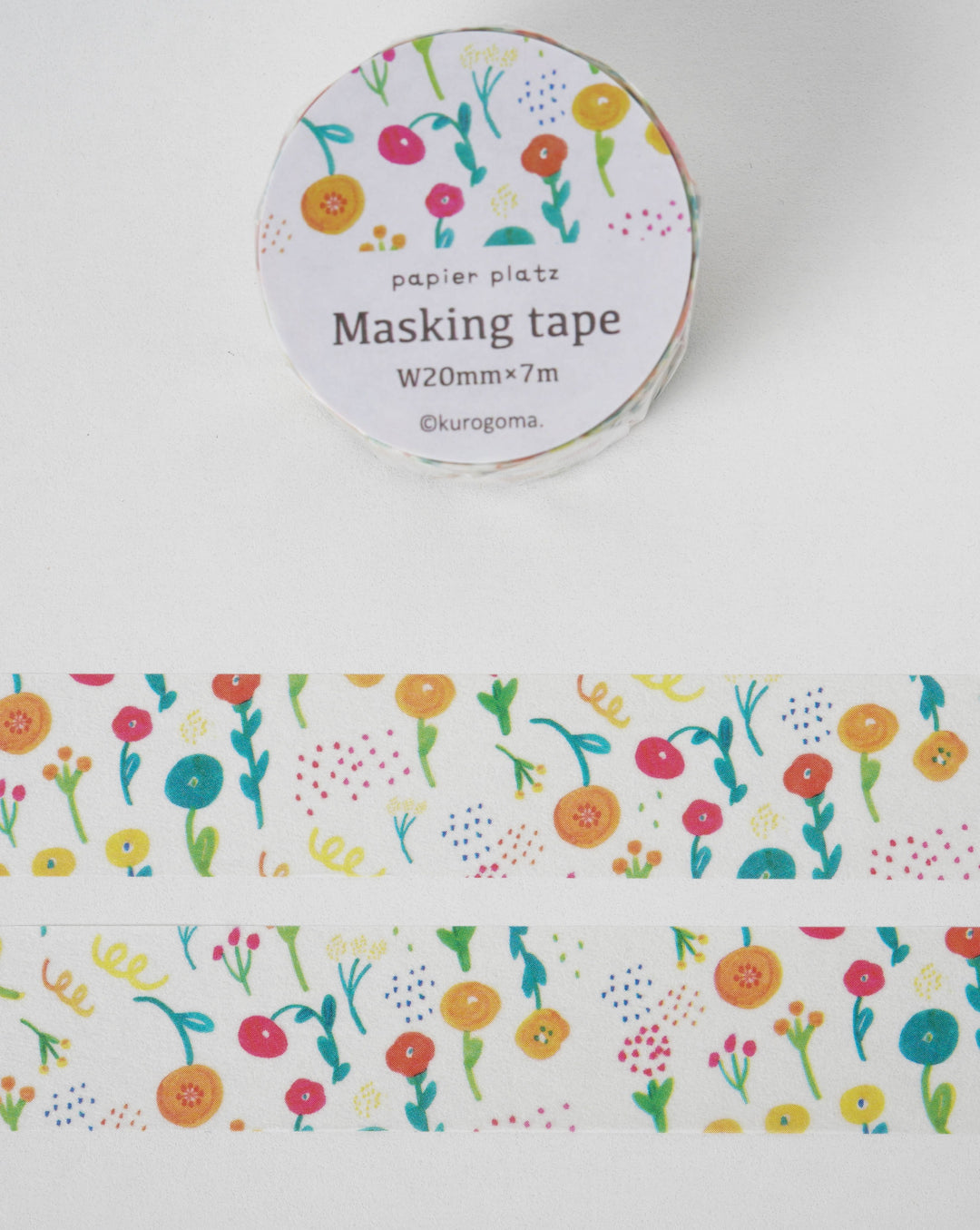 Papier Platz Kurogoma. Washi Tape - Flowers