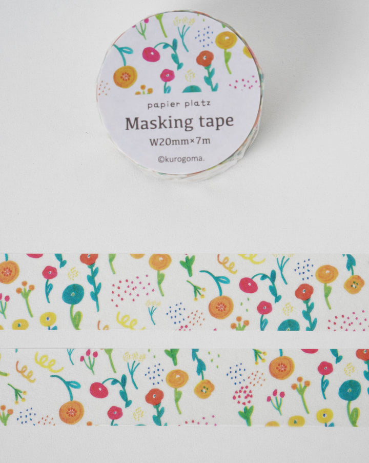 Papier Platz Kurogoma. Washi Tape - Flowers
