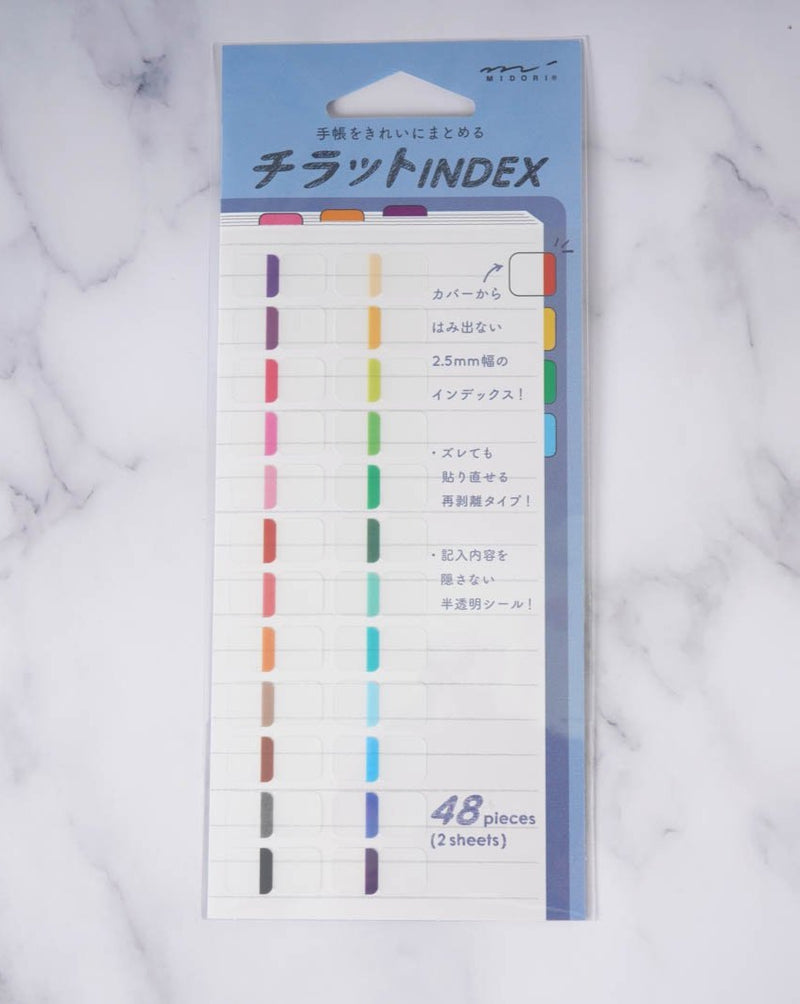 Chiratto Index Tabs - Vivid Color