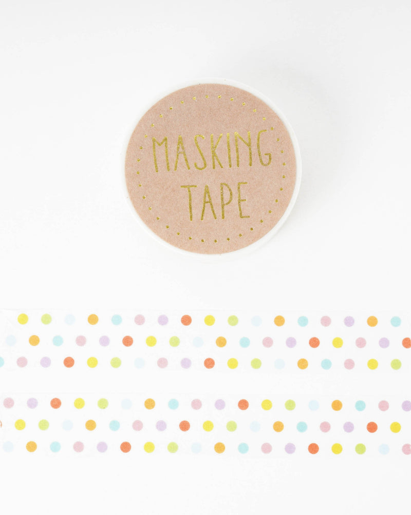 World Craft Masking Tape - Colorful Dots