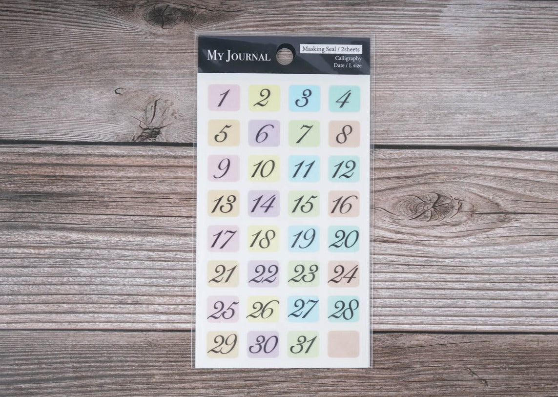 Pine Book My Journal Stickers - Dates 