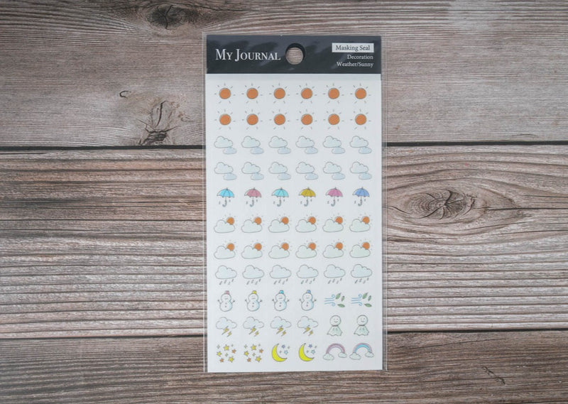 Pine Book My Journal Stickers - Weather 
