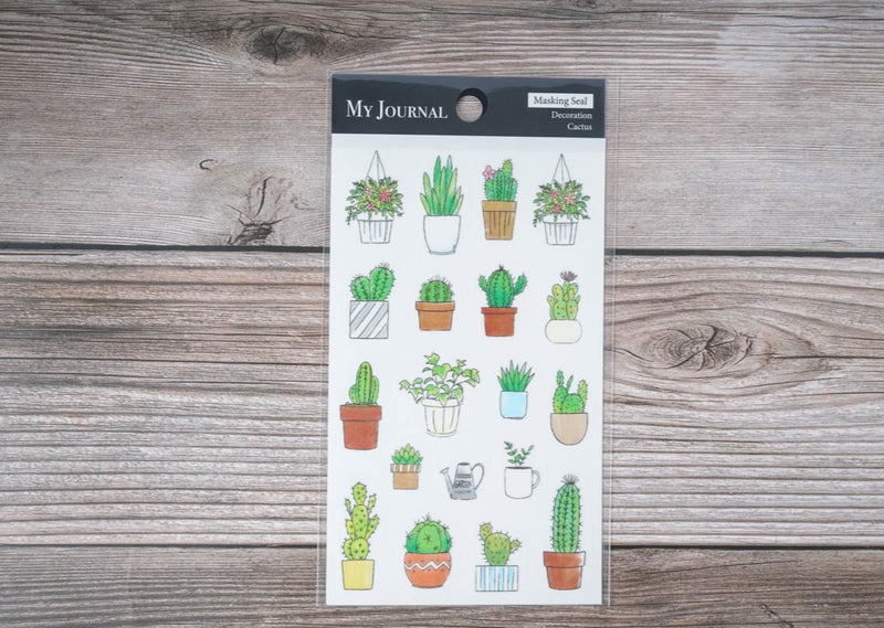 Pine Book My Journal Stickers - Cactus