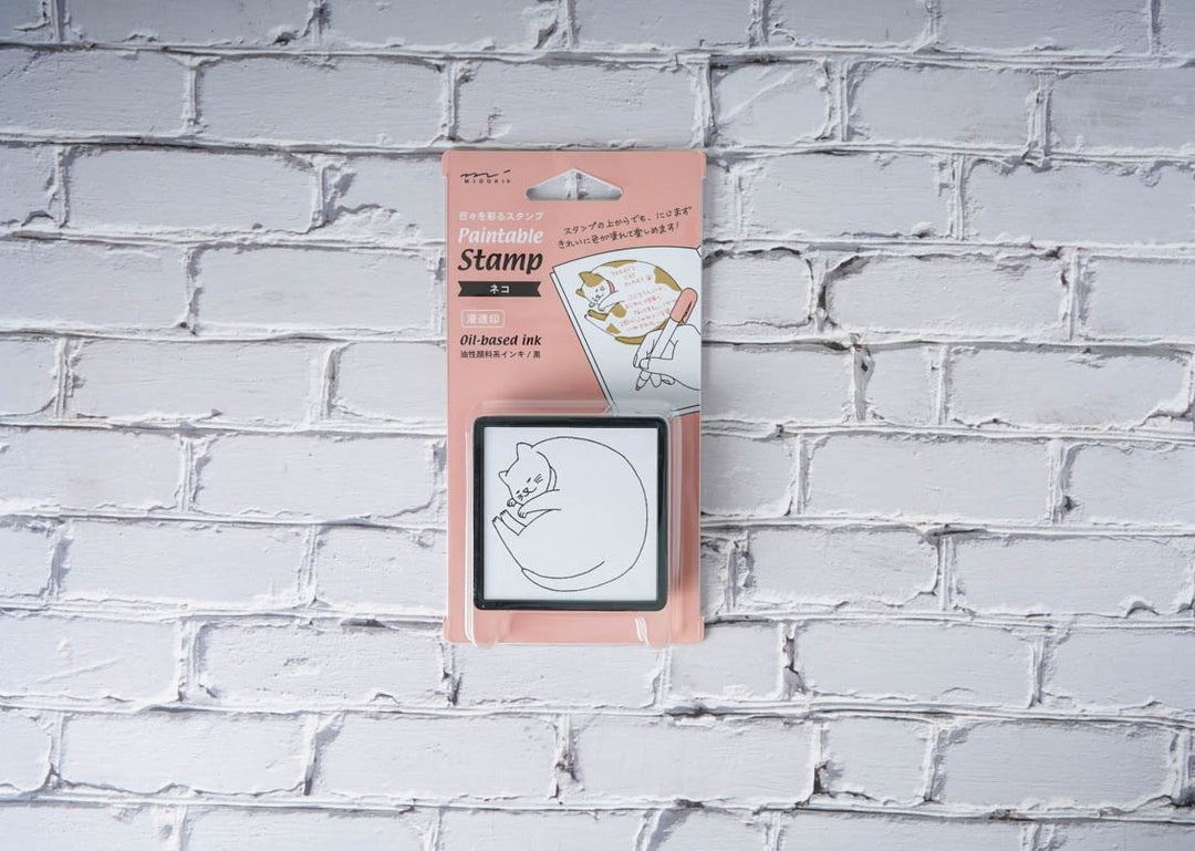 Midori Paintable Stamp - Oil-based Ink Cat