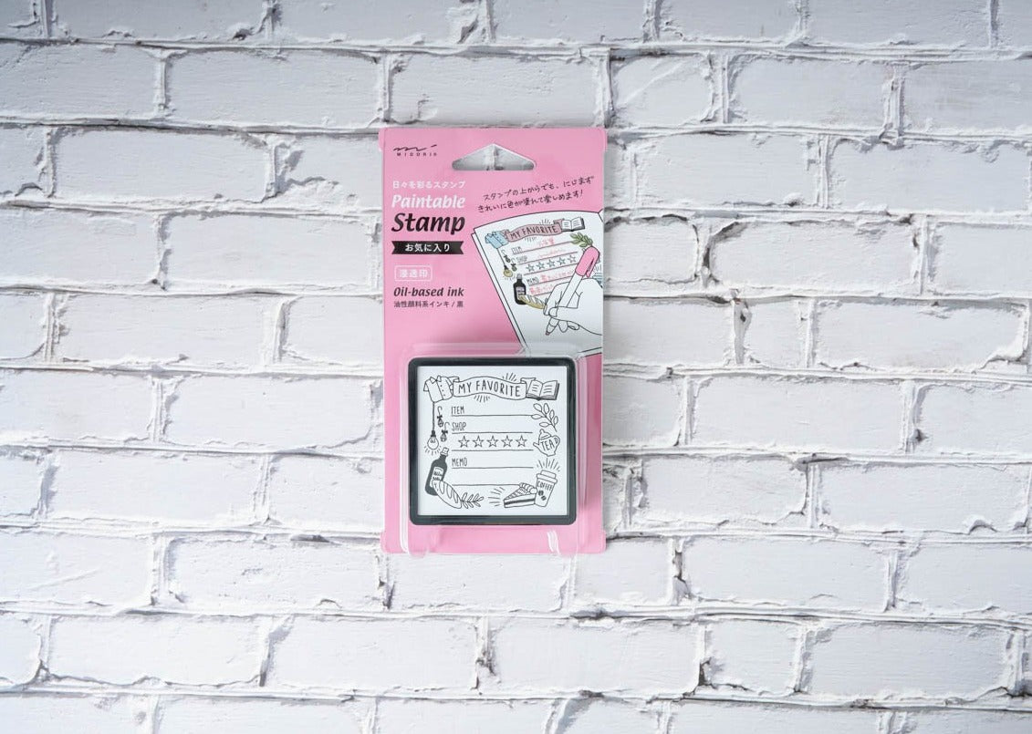 Midori Paintable Stamp - Oil-based Ink Favorites