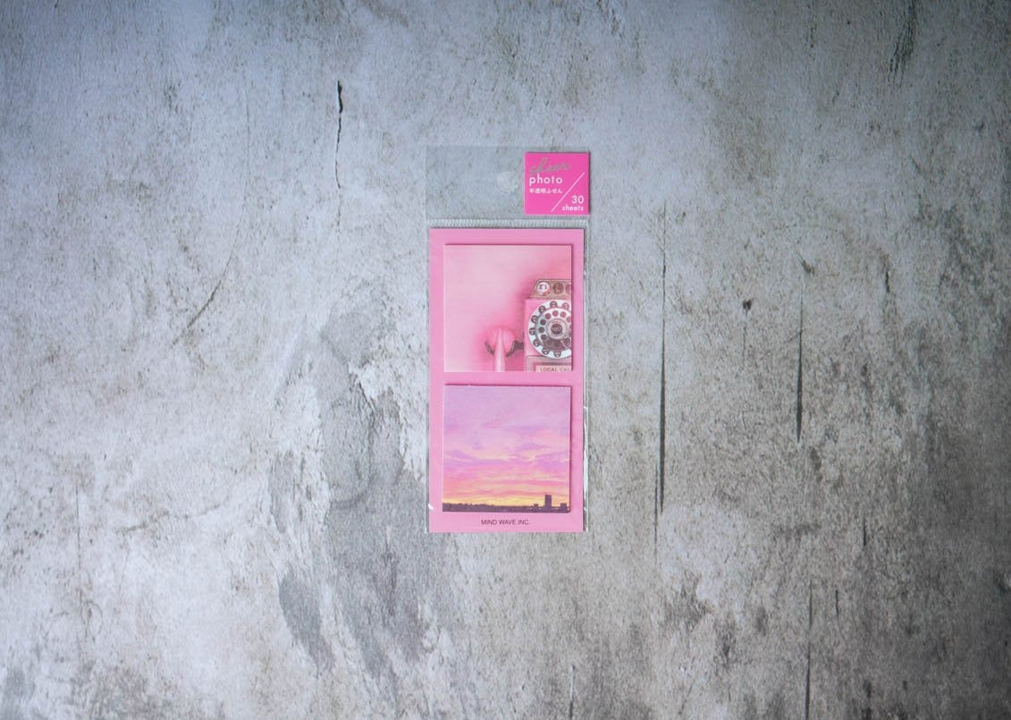 Mind Wave Sheer Photo Sticker Note - Pink