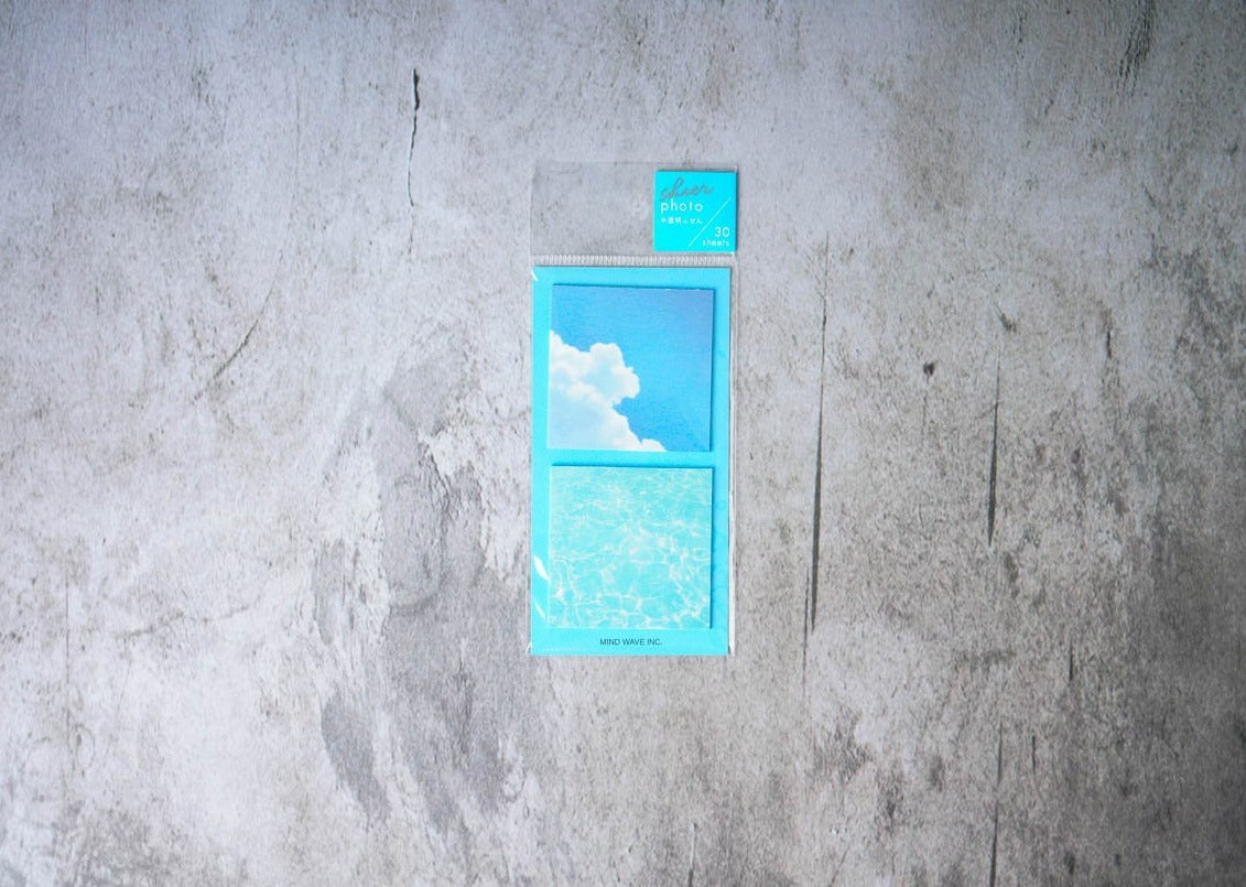 Mind Wave Sheer Photo Sticker Note - Sky Blue