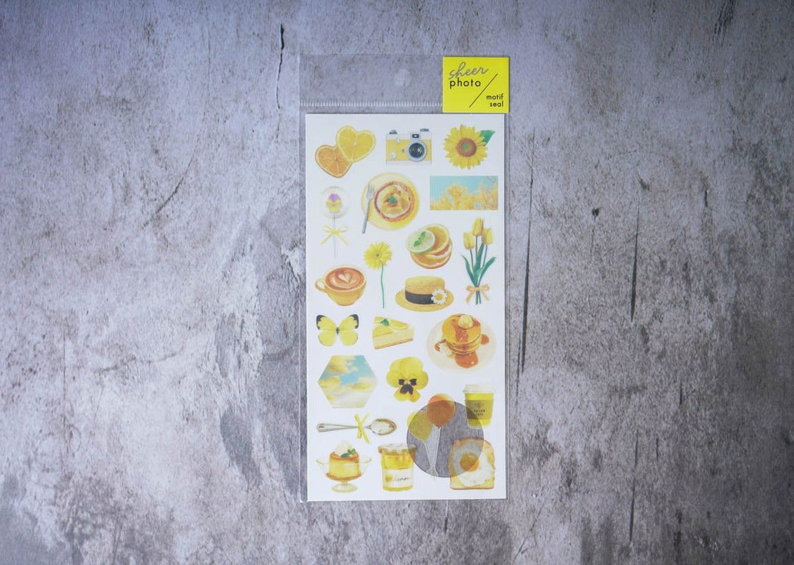 Mind Wave Sheer Photo Motif Seal - Yellow