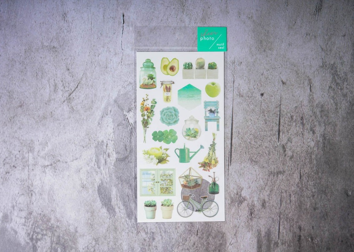 Mind Wave Sheer Photo Motif Seal - Green 