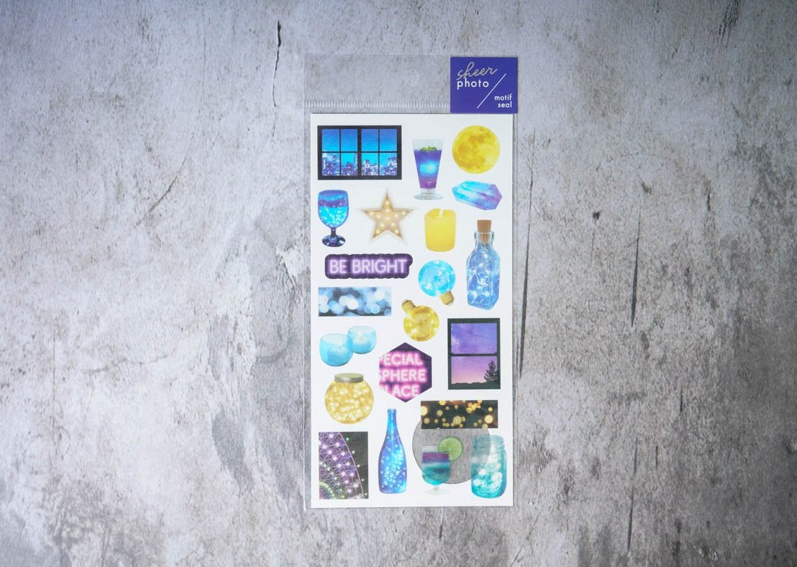 Mind Wave Sheer Photo Motif Seal - Night 