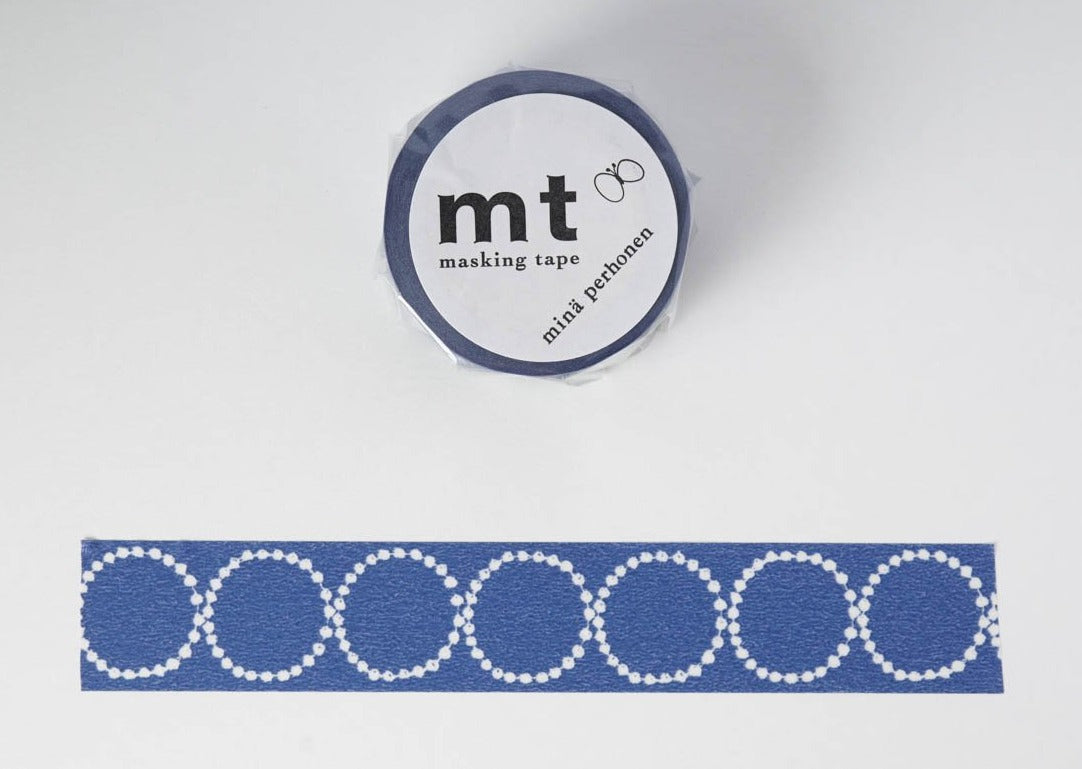 MT Washi Tape Special Collaboration - Tambourine Navy (Mina Perhonen) 