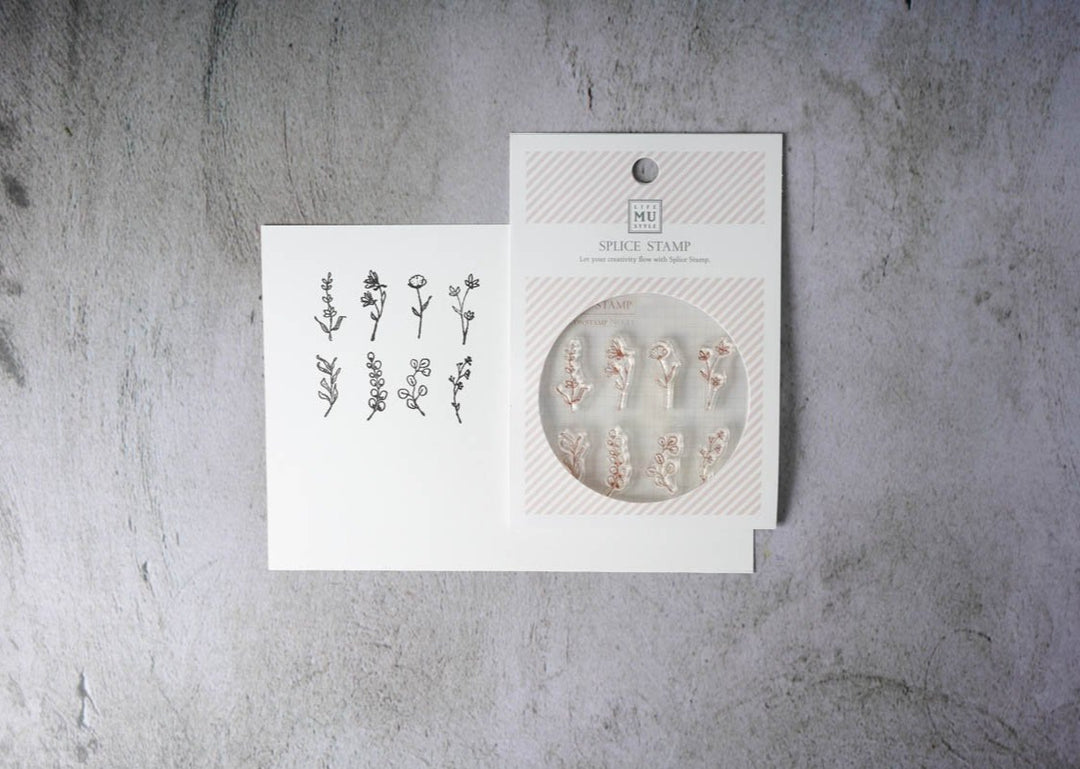 MU Splice Clear Stamps - Flower with Stems - No. 11