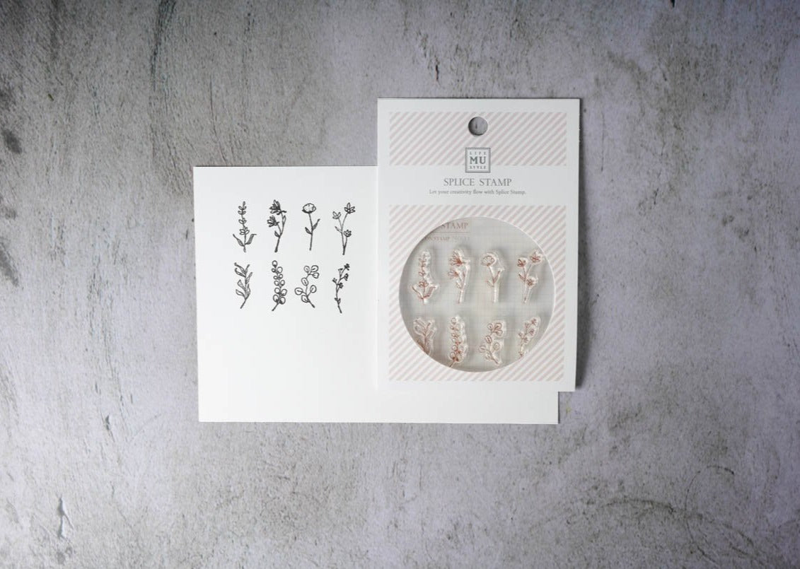 MU Splice Clear Stamps - Flower with Stems - No. 11