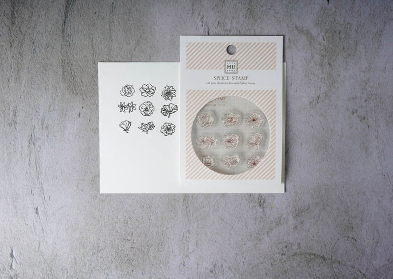 MU Splice Clear Stamps - Flowers - No. 9