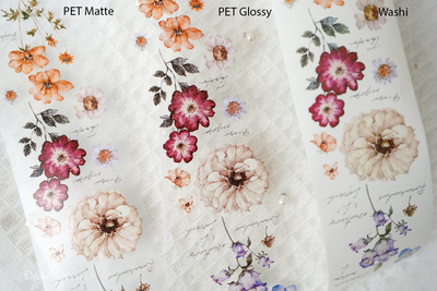 Freckles Tea Vol.1 Tape - Flower Illustrations Comparison