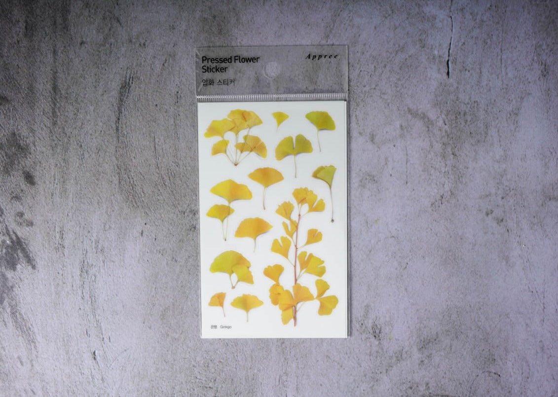 Appree Pressed Flower Stickers - Ginkgo