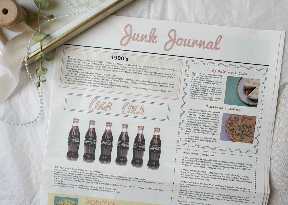 Freckles Tea Junk Journal Paper Set - Food 