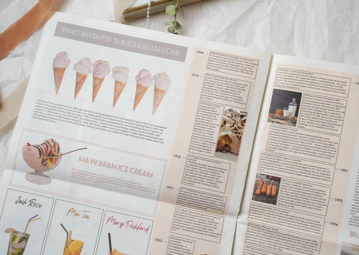 Freckles Tea Junk Journal Paper Set - Food 